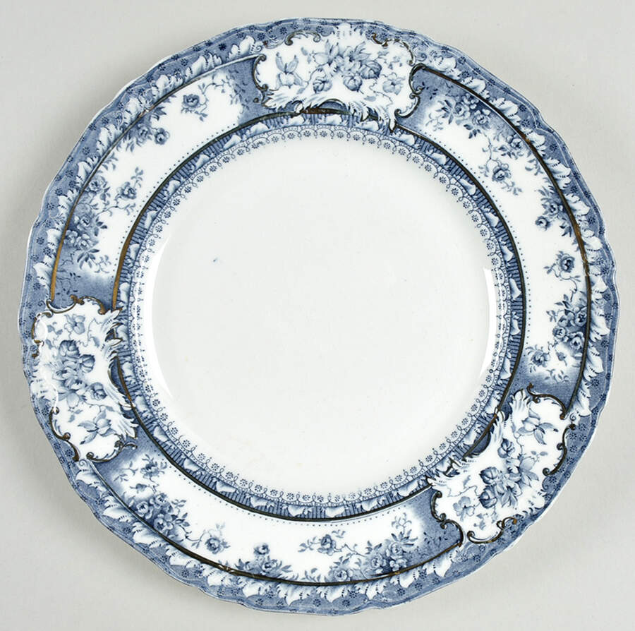 Phoebe Blue (Gold Accents, No Trim) Luncheon Plate by Wedgwood-1