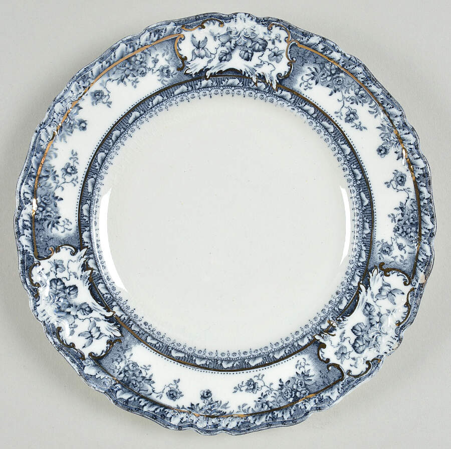 Phoebe Blue (Gold Accents, No Trim) Dessert/Pie Plate by Wedgwood-1