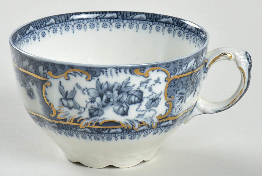 Phoebe Blue (Gold Accents, No Trim) Flat Cup by Wedgwood-1