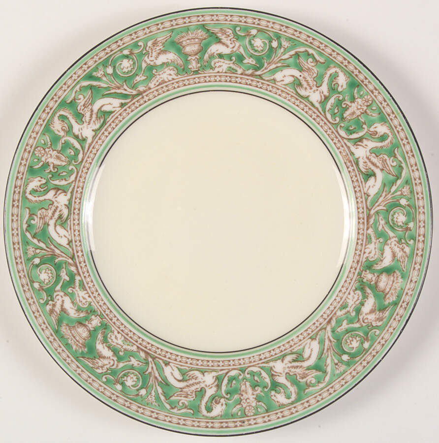 Florentine Green (No Center Design, Ivory) Salad Plate by Wedgwood-1