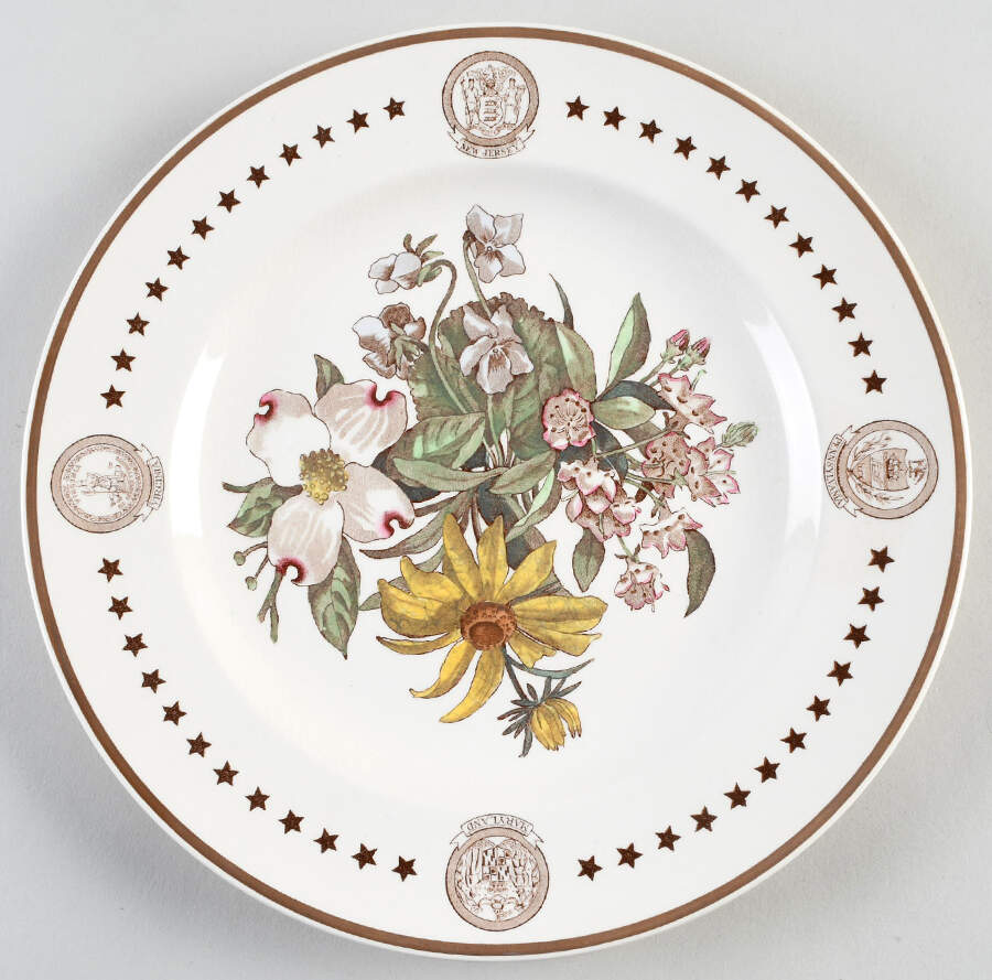 American State Flower Plates, The Dinner Plate by Wedgwood-1