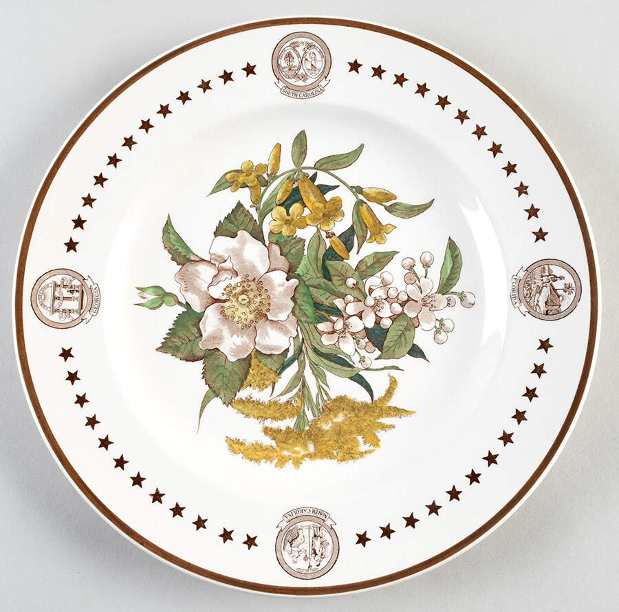 American State Flower Plates, The Dinner Plate by Wedgwood-1