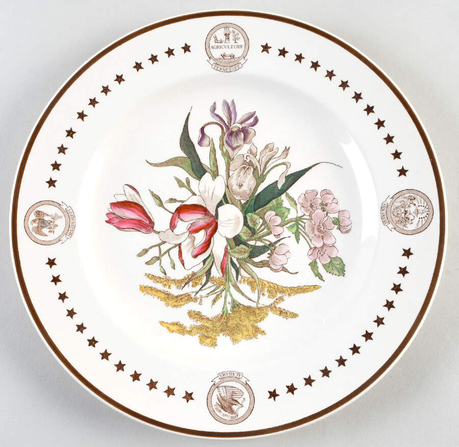 American State Flower Plates, The Dinner Plate by Wedgwood-1