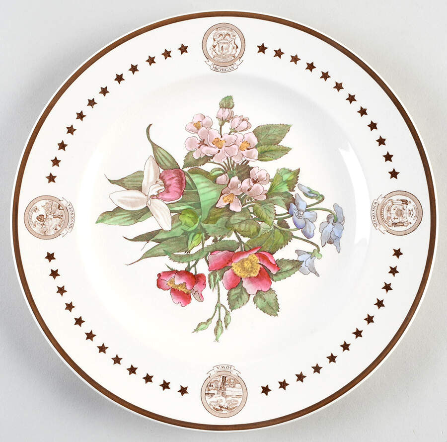 American State Flower Plates, The Dinner Plate by Wedgwood-1