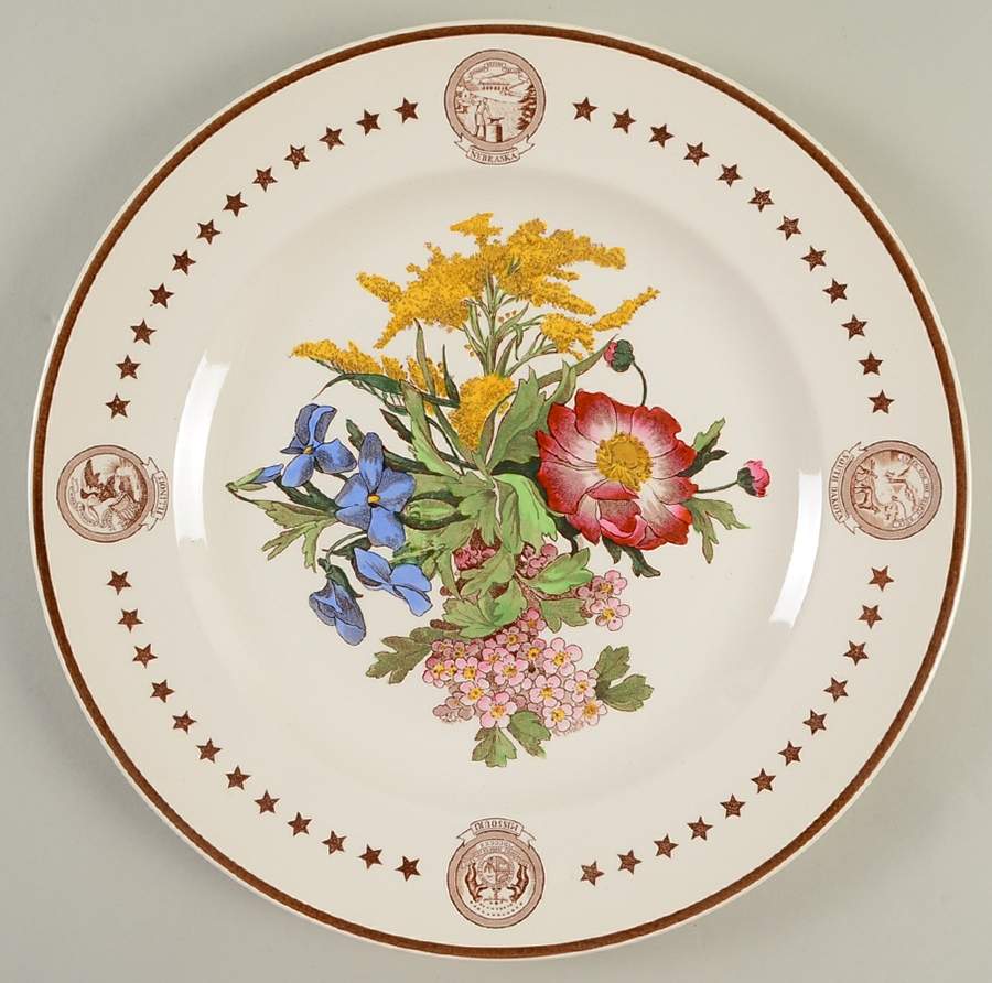 American State Flower Plates, The Dinner Plate by Wedgwood-1