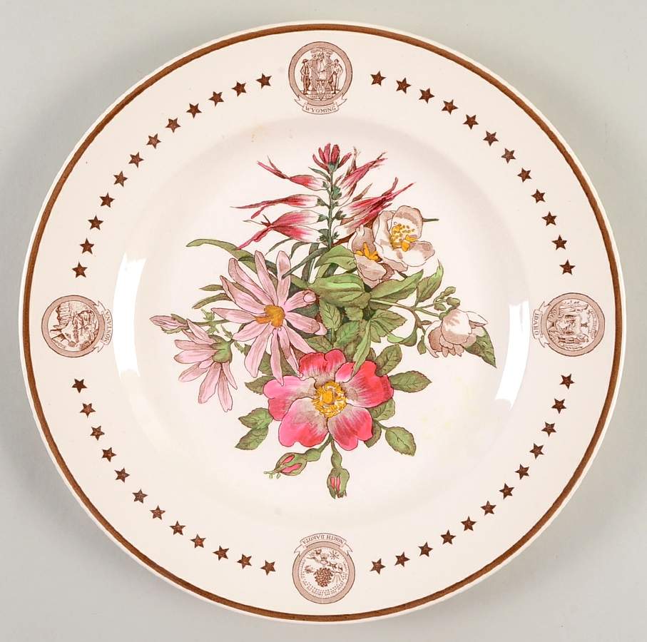 American State Flower Plates, The Dinner Plate by Wedgwood-1