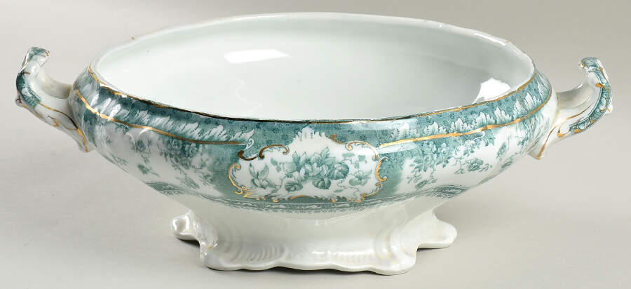 Phoebe Blue Green (Gold Accents, Gold Trim) Tureen No Lid by Wedgwood-1