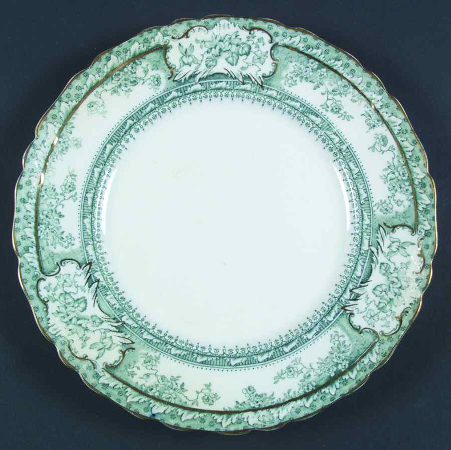 Phoebe Blue Green (Gold Accents, Gold Trim) Dinner Plate by Wedgwood-1