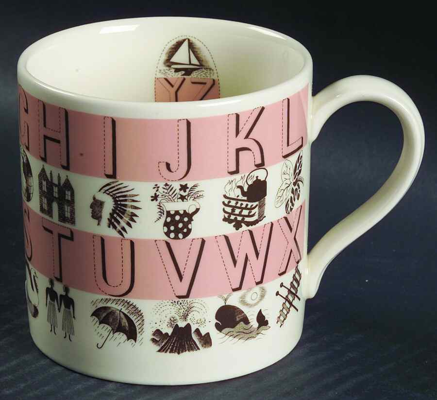 Alphabet Pink Child's Mug by Wedgwood-1