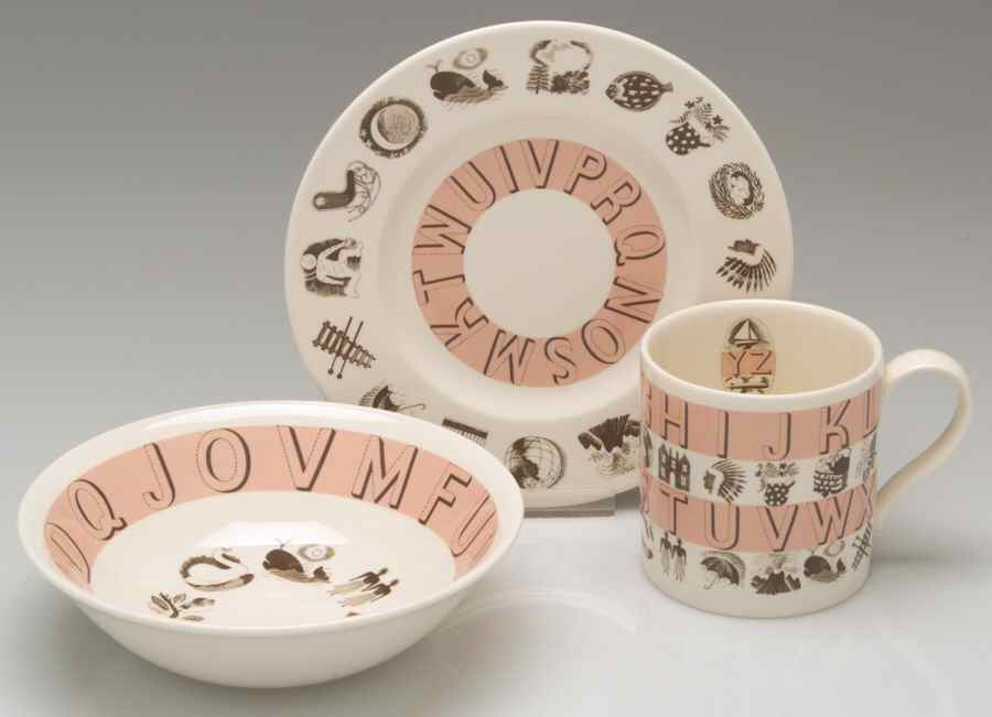 Alphabet Pink (3 Piece) Child's Set by Wedgwood-1