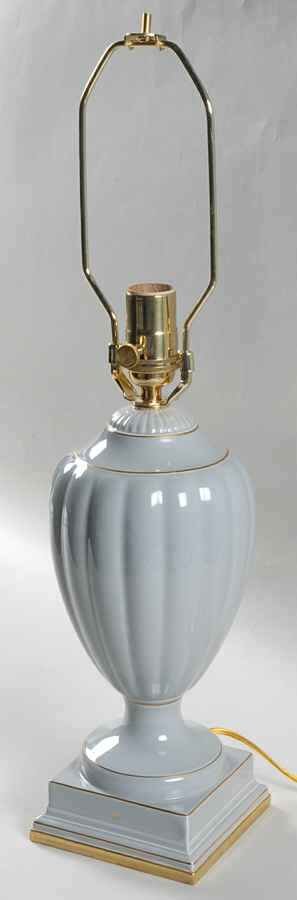 Melon Twilight Blue Gray Lamp No Shade by Wedgwood-1