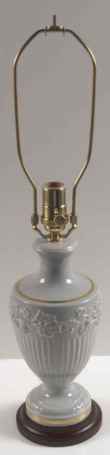 Edme Vine Twilight (Blue Gray) Sculptured Lamp Base by Wedgwood-1