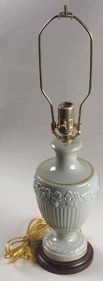 Edme Vine Springlight (Celedon Green) Sculptured Lamp Base by Wedgwood-1