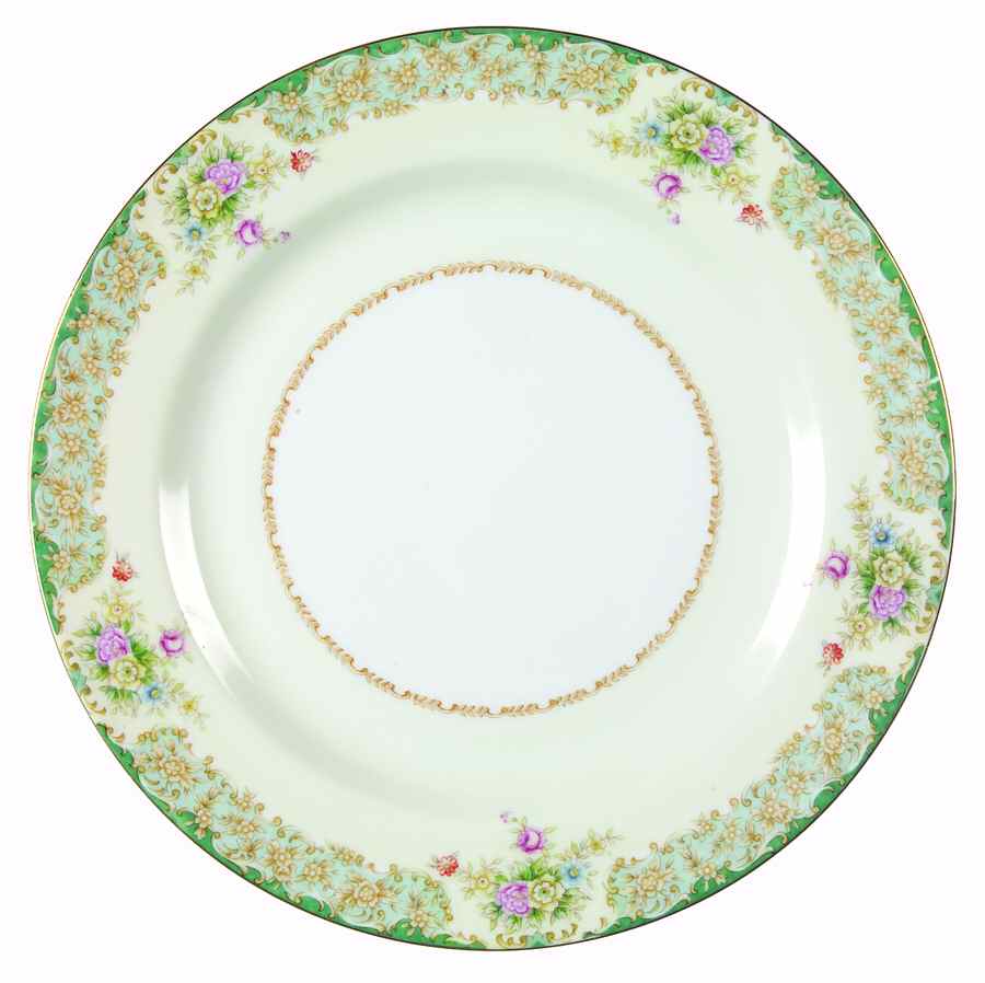Greenleigh (Green & Aqua Border) Dinner Plate by Wentworth-1