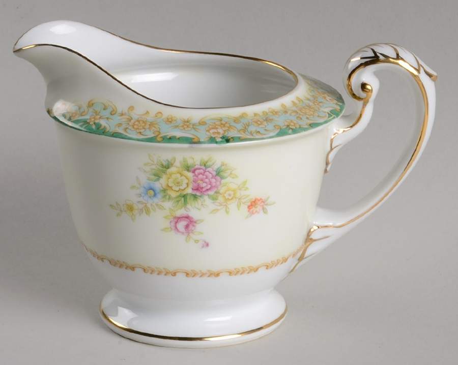 Greenleigh (Green & Aqua Border) Creamer by Wentworth-1