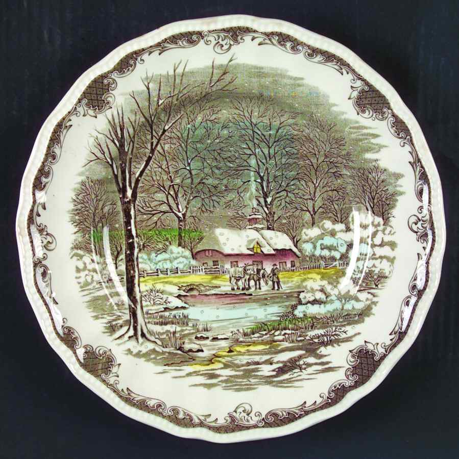 Shakespeares Sonnets Brown Multicolor Dinner Plate by Wedgwood-1