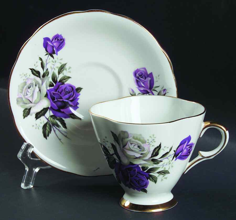 1080-54W Footed Cup & Saucer Set by Windsor (England)-1