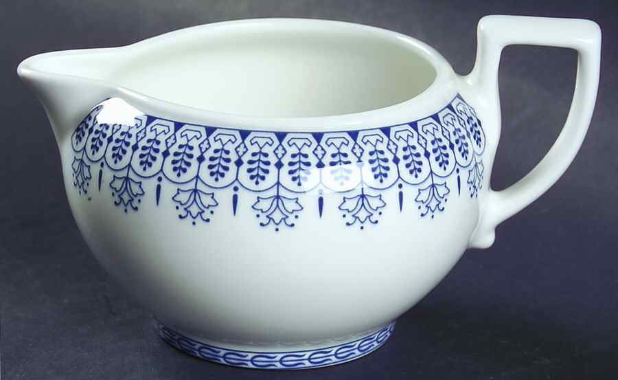 Tonquin Blue (No Gold Floral) Creamer by Wedgwood-1
