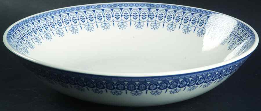 Tonquin Blue (No Gold Floral) 10" Round Serving Bowl by Wedgwood-1