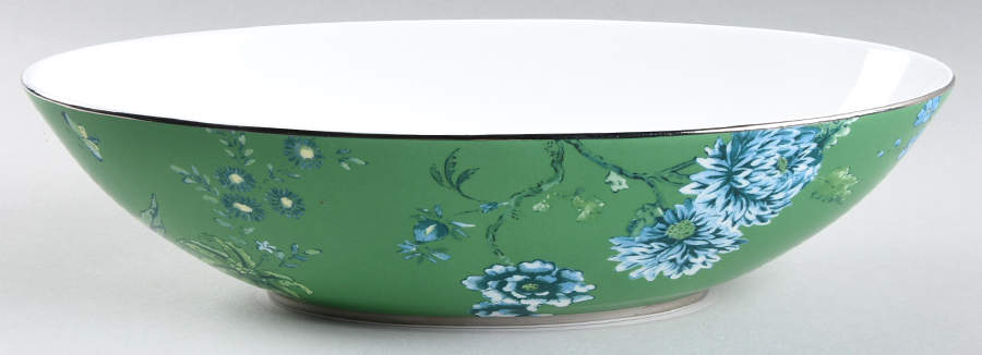 Jasper Conran Chinoiserie Green 12" Oval Vegetable Bowl by Wedgwood-1