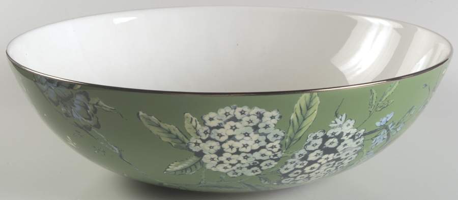 Jasper Conran Chinoiserie Green 12" Round Vegetable Bowl by Wedgwood-1