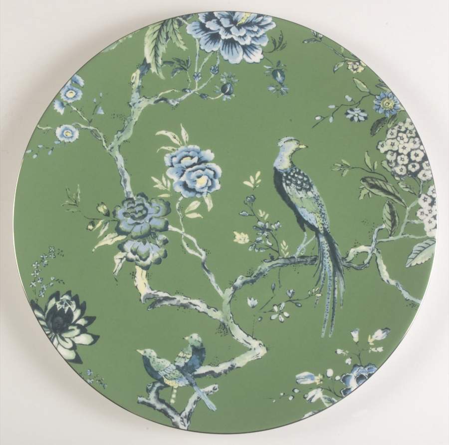 Jasper Conran Chinoiserie Green 13" Chop Plate (Round Platter) by Wedgwood-1