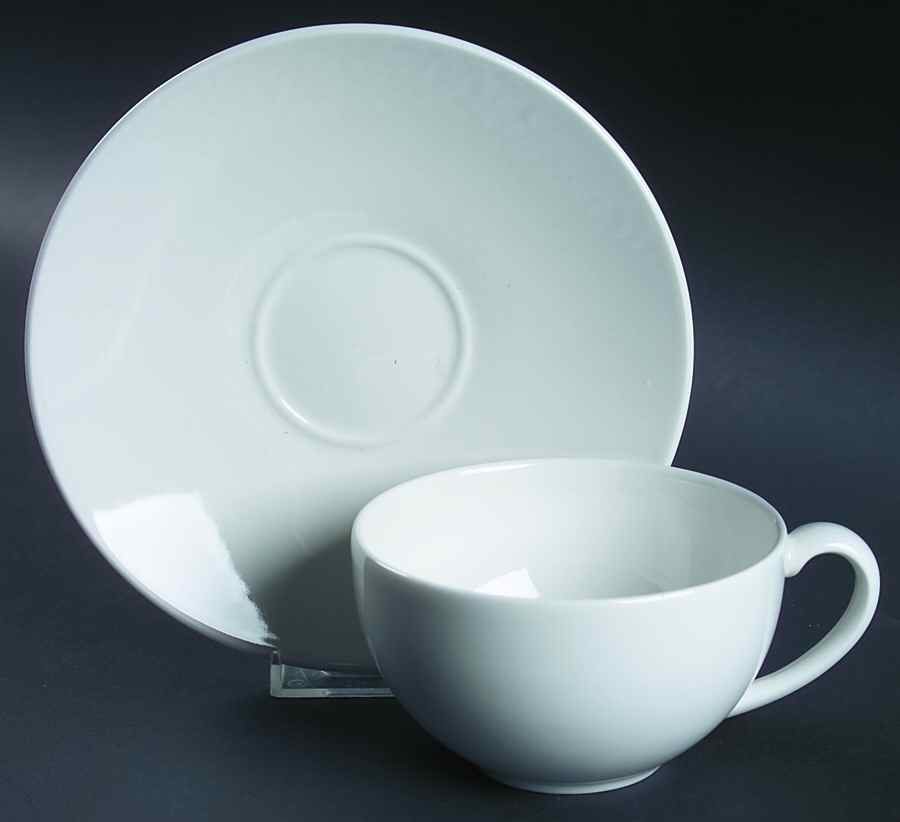 Minimal Chalk Flat Cup & Saucer Set by Wedgwood-1