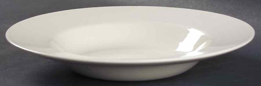 Plain Ivory Large Rim Soup Bowl by Wedgwood-1