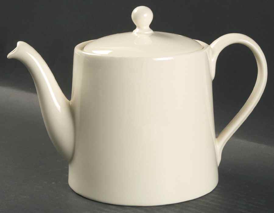 Plain Ivory Teapot & Lid by Wedgwood-1