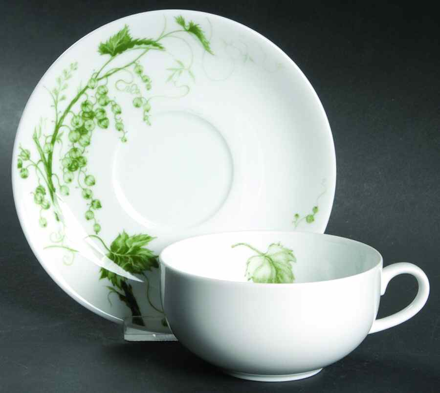 Ormonde Green Flat Cup & Saucer Set by Williams-Sonoma-1