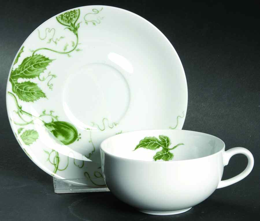 Ormonde Green Flat Cup & Saucer Set by Williams-Sonoma-1