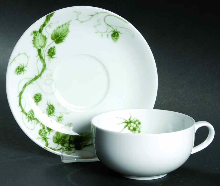 Ormonde Green Flat Cup & Saucer Set by Williams-Sonoma-1