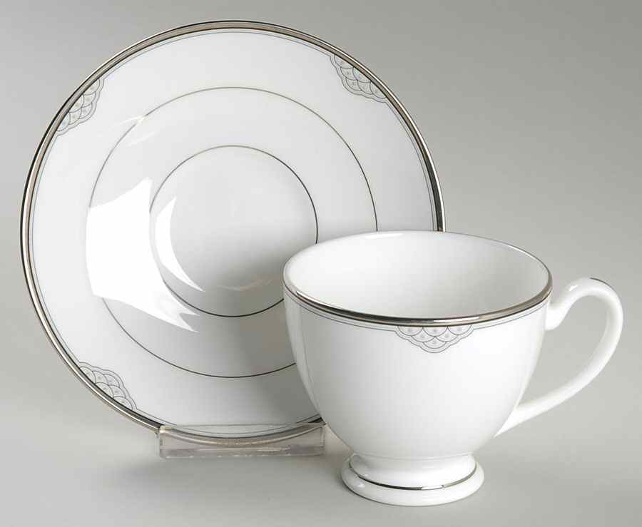 Chiffonier Footed Cup & Saucer Set by Waterford China-1