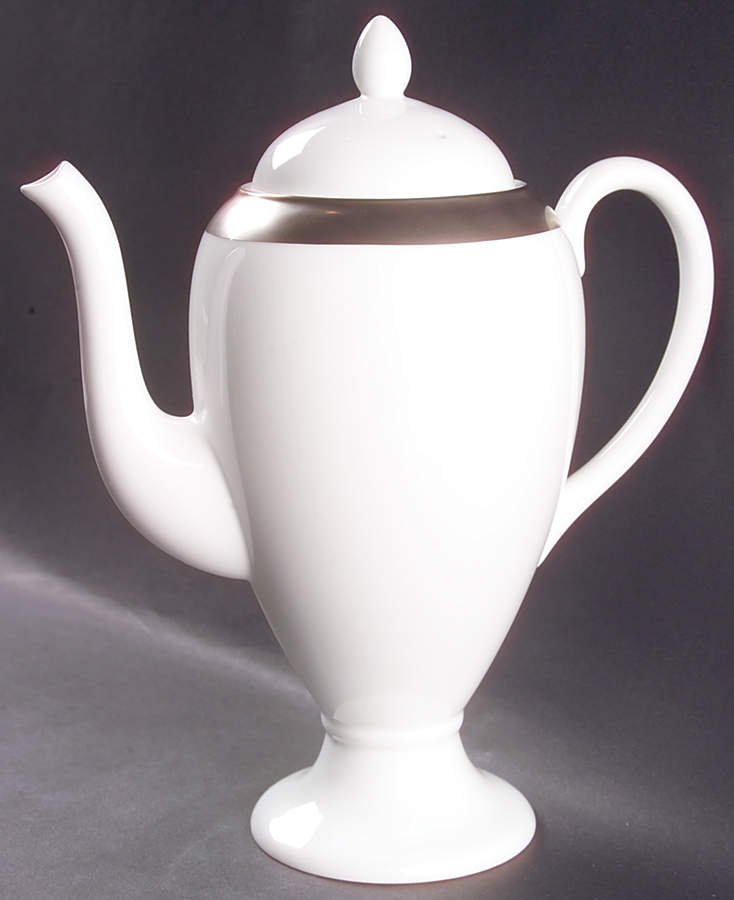 Satine Platinum Coffee Pot & Lid by Wedgwood-1