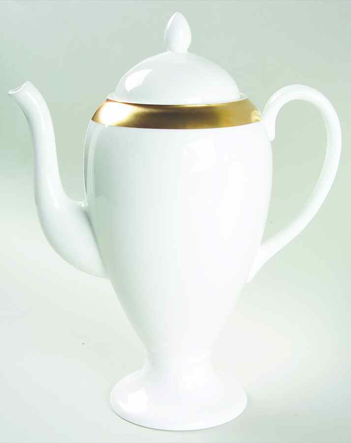 Satine Gold Coffee Pot & Lid by Wedgwood-1