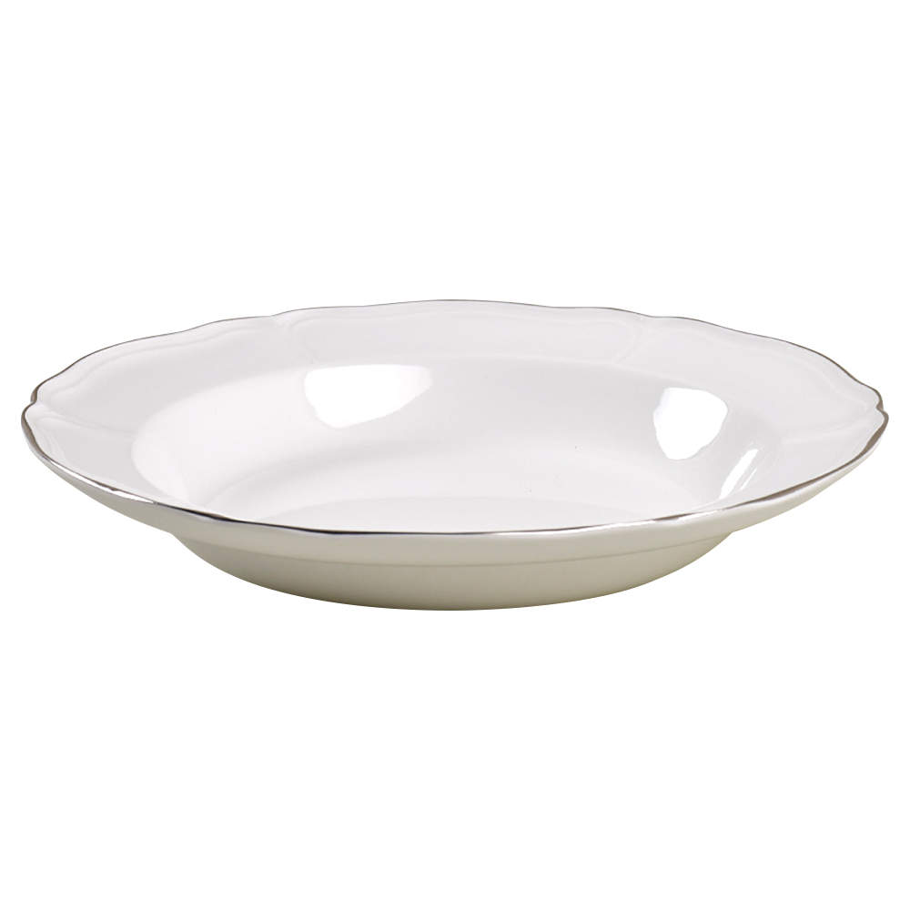 Queen's White Large Rim Soup Bowl by Wedgwood-1