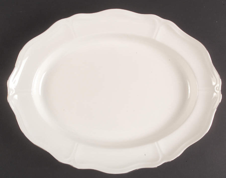 Queen's White 15" Oval Serving Platter by Wedgwood-1