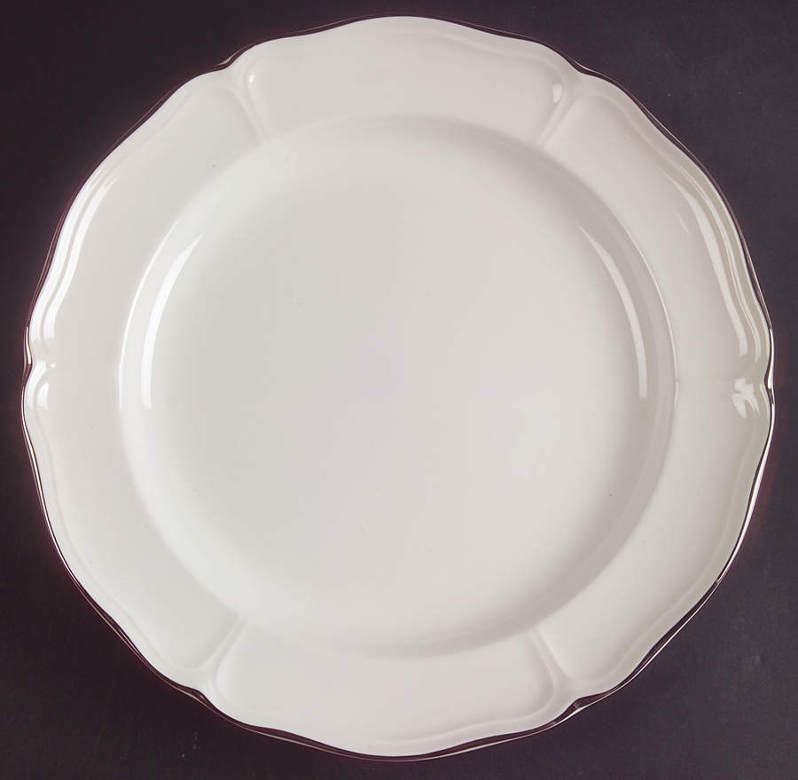 Queen's White Dinner Plate by Wedgwood-1