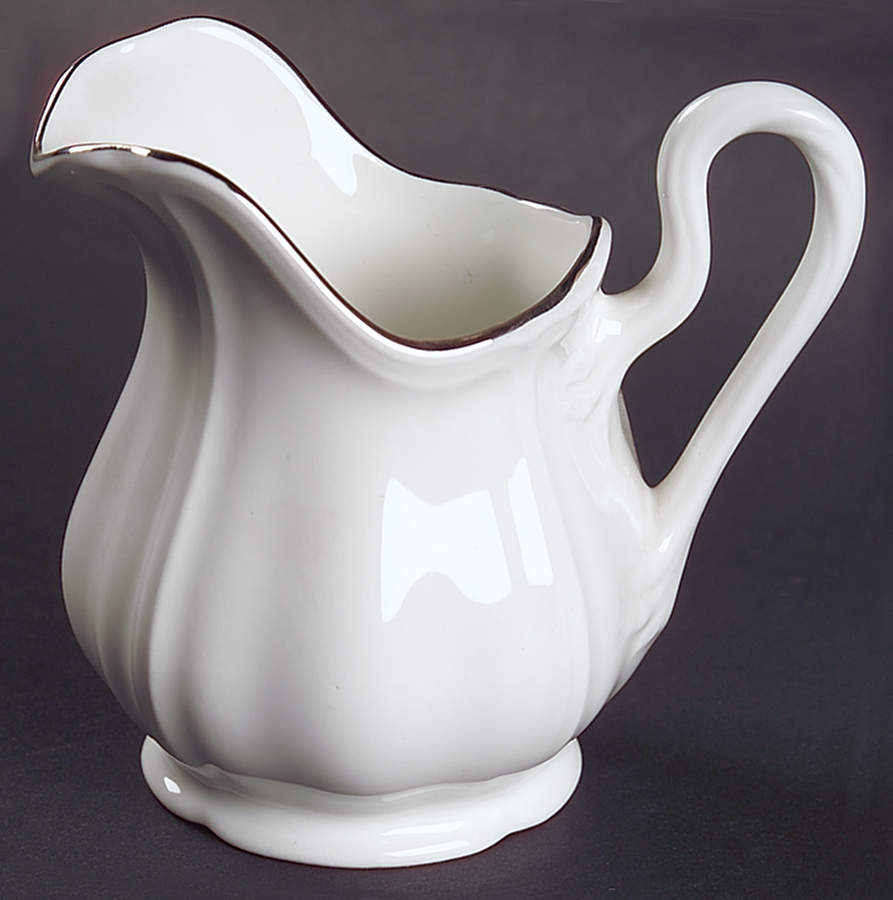 Queen's White Creamer by Wedgwood-1