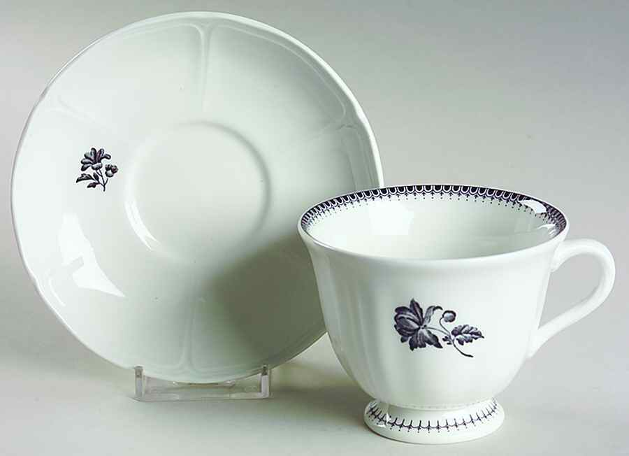 Ludlow Footed Cup & Saucer Set by Wedgwood-1