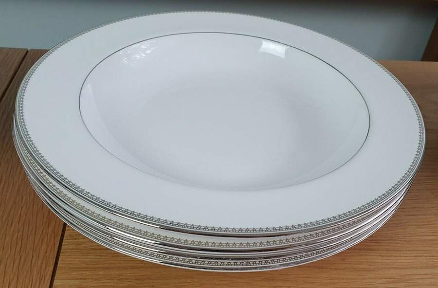 Vera Lace Platinum 11" Individual Pasta Bowl by Wedgwood-1