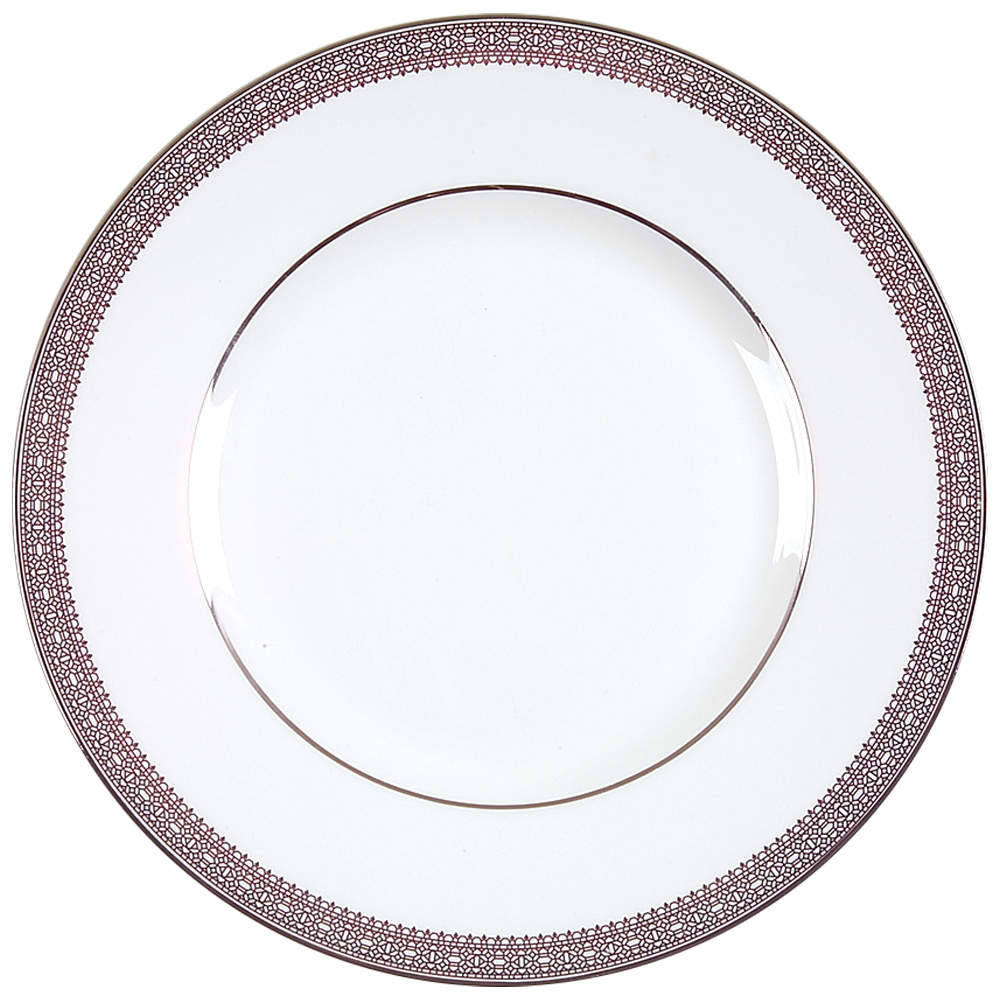 Vera Lace Platinum Luncheon Plate by Wedgwood-1