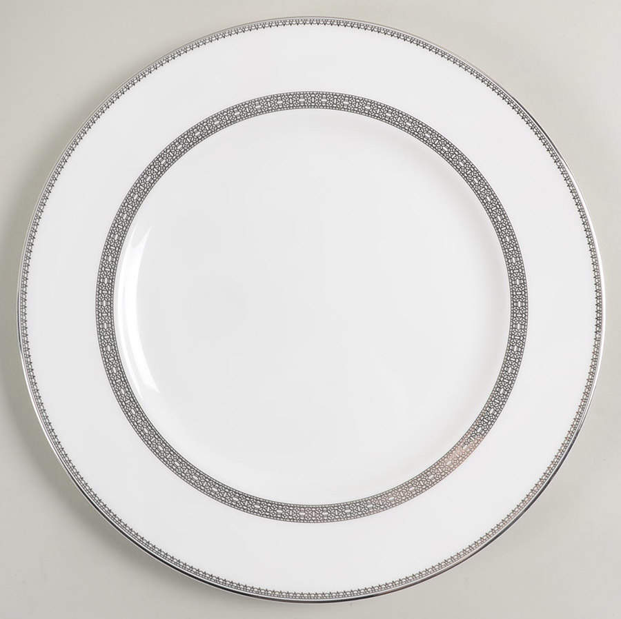 Vera Lace Platinum Dinner Plate by Wedgwood-1