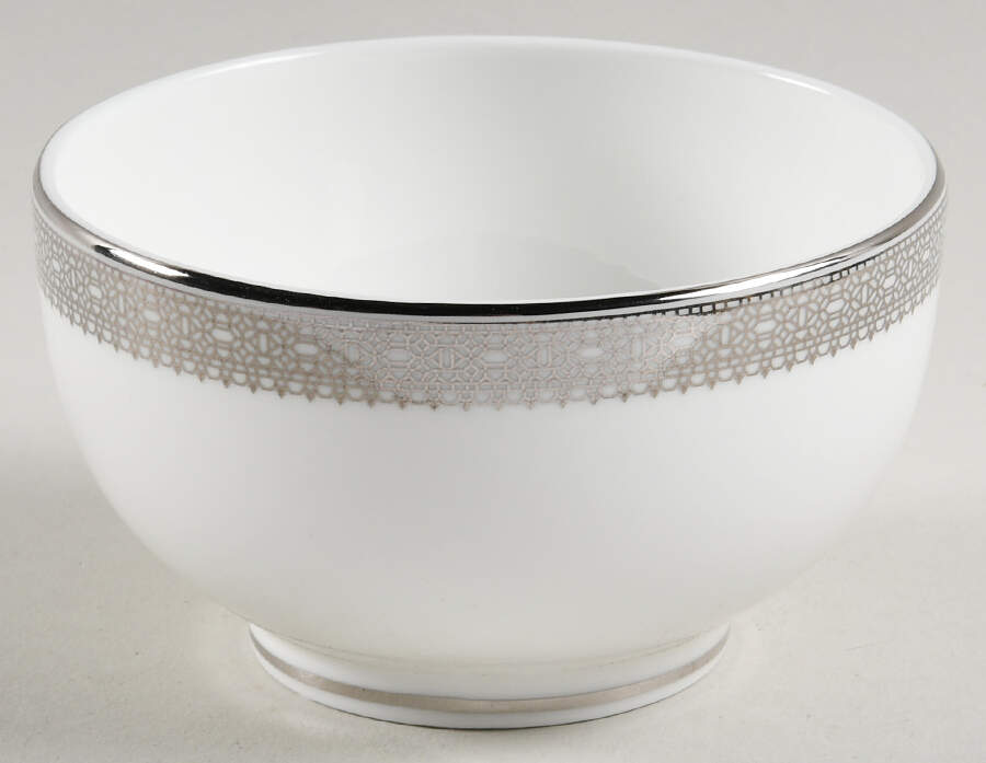 Vera Lace Platinum Rice Bowl by Wedgwood-1