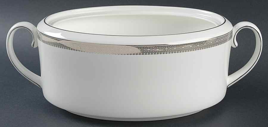 Vera Lace Platinum Tureen No Lid by Wedgwood-1