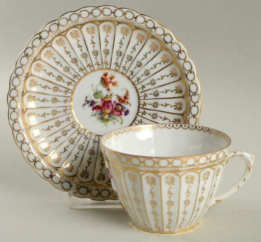 1756 Flat Cup & Saucer Set by Bauer & Pfeiffer-1