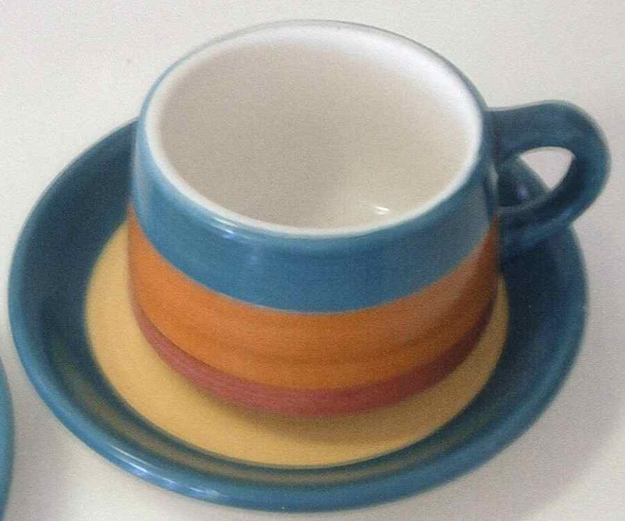 WAL18 Flat Cup & Saucer Set by Wallace (American)-1