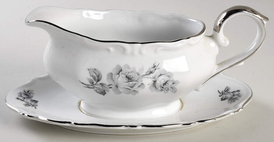 WIG834 Gravy Boat with Attached Underplate by Winterling - Bavaria-1