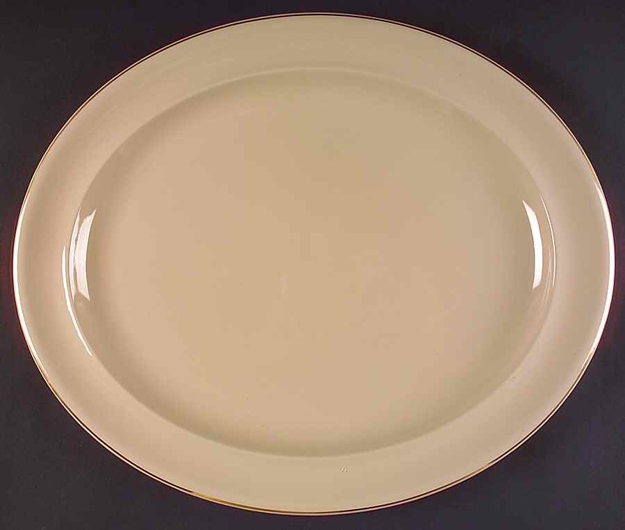 Gilded Drabware 16" Oval Serving Platter by Wedgwood-1