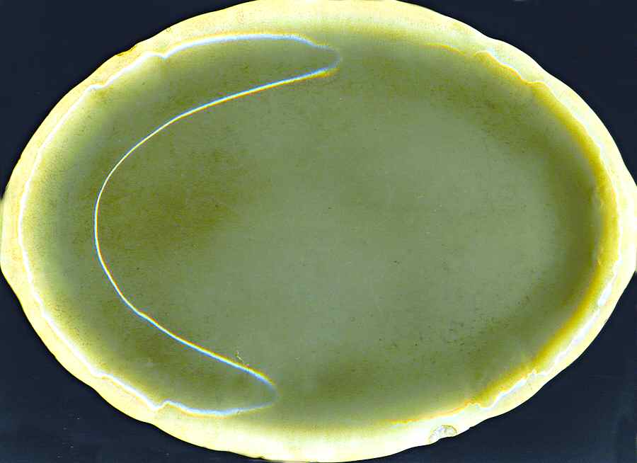1611 12" Oval Serving Platter by West End Pottery Co-1